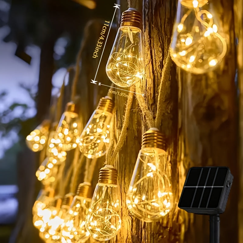 Solar-Feenlichterketten für den Außenbereich, Warmweiß für Camping und Reisen – Detailansicht 2