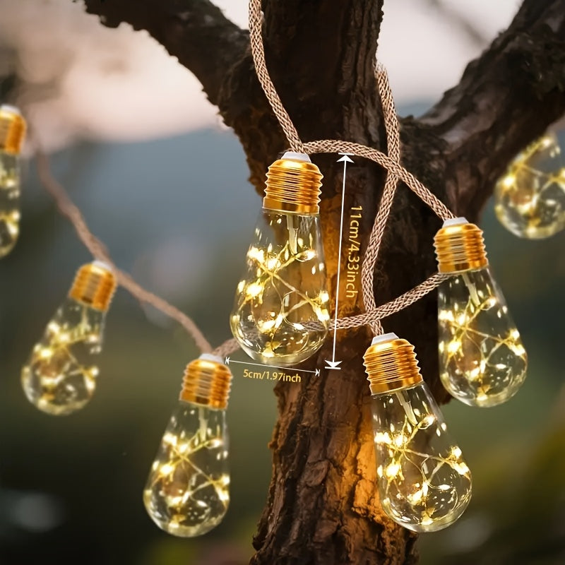 Solar-Feenlichterketten für den Außenbereich, Warmweiß für Camping und Reisen – Detailansicht 9