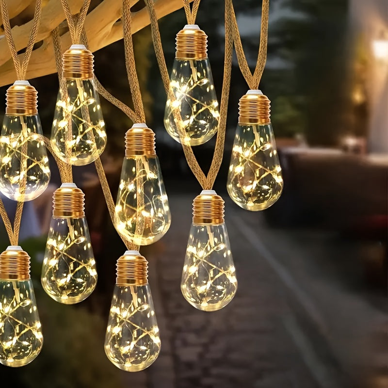 Solar-Feenlichterketten für den Außenbereich, Warmweiß für Camping und Reisen – Detailansicht 12