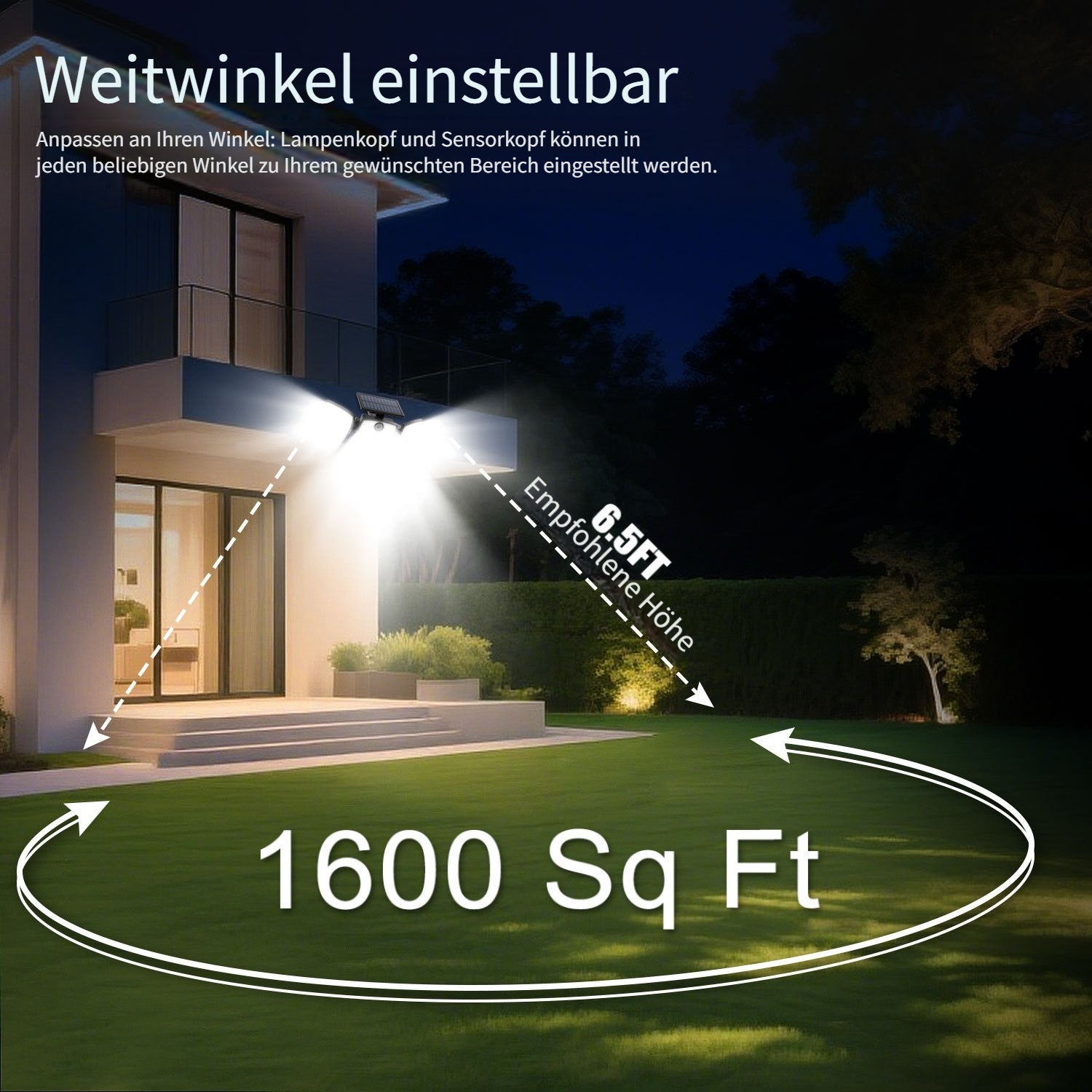 Solar-Flutlicht, 2 Stück für Terrasse und Garten – Detailansicht 12