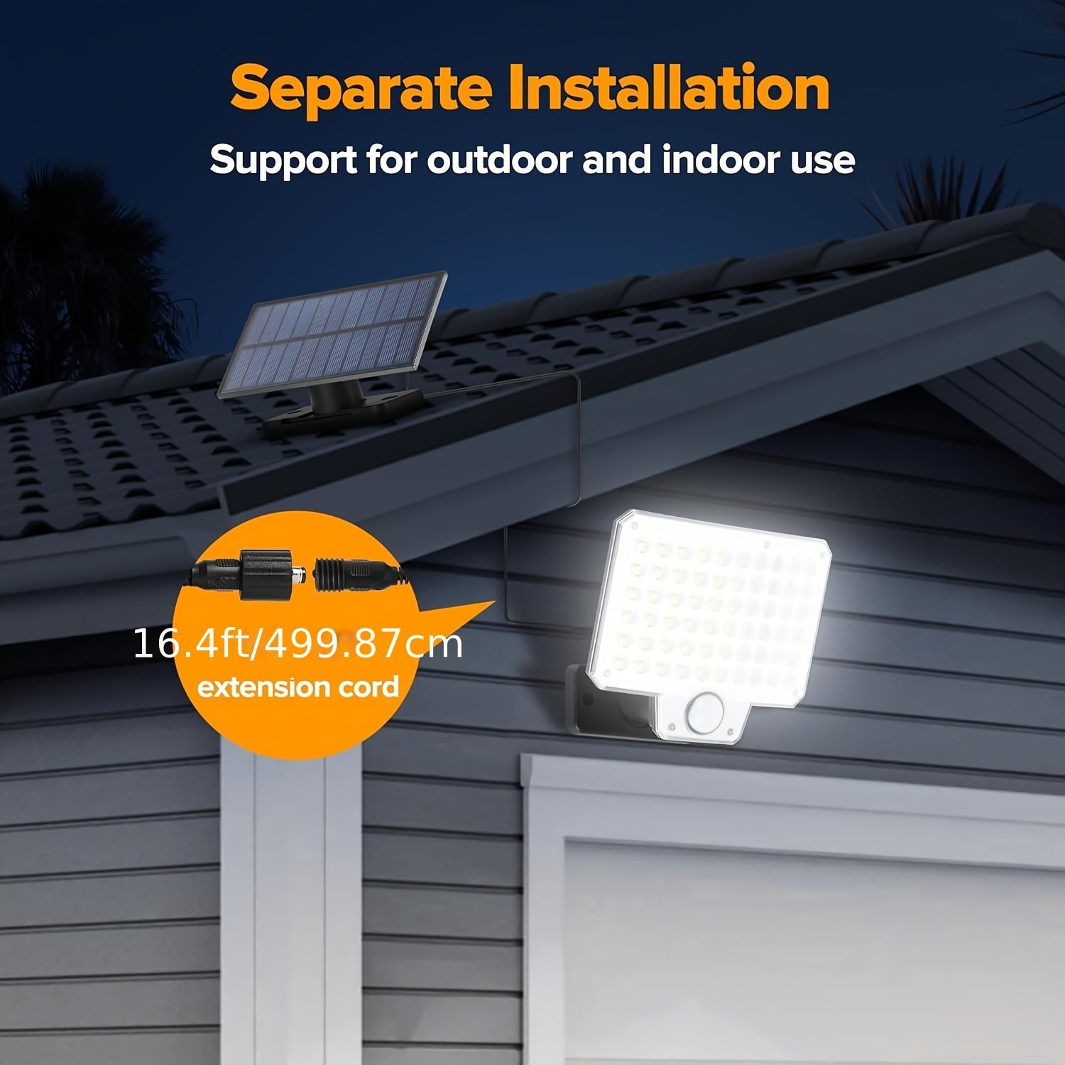 Solar-Flutlicht, LED-Beleuchtung für Schlafzimmer und Bett – Detailansicht 12