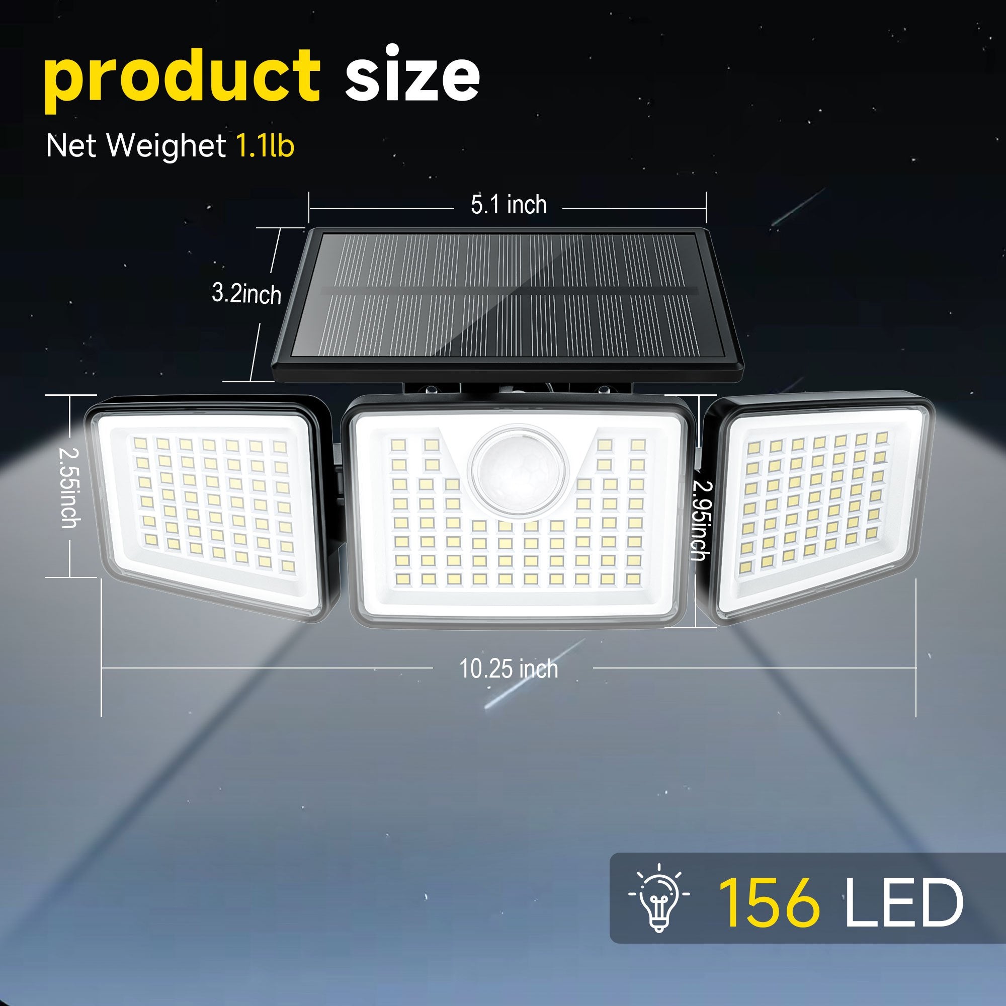 Solar-Flutlicht, Mit Fernbedienung für Garten – Detailansicht 7