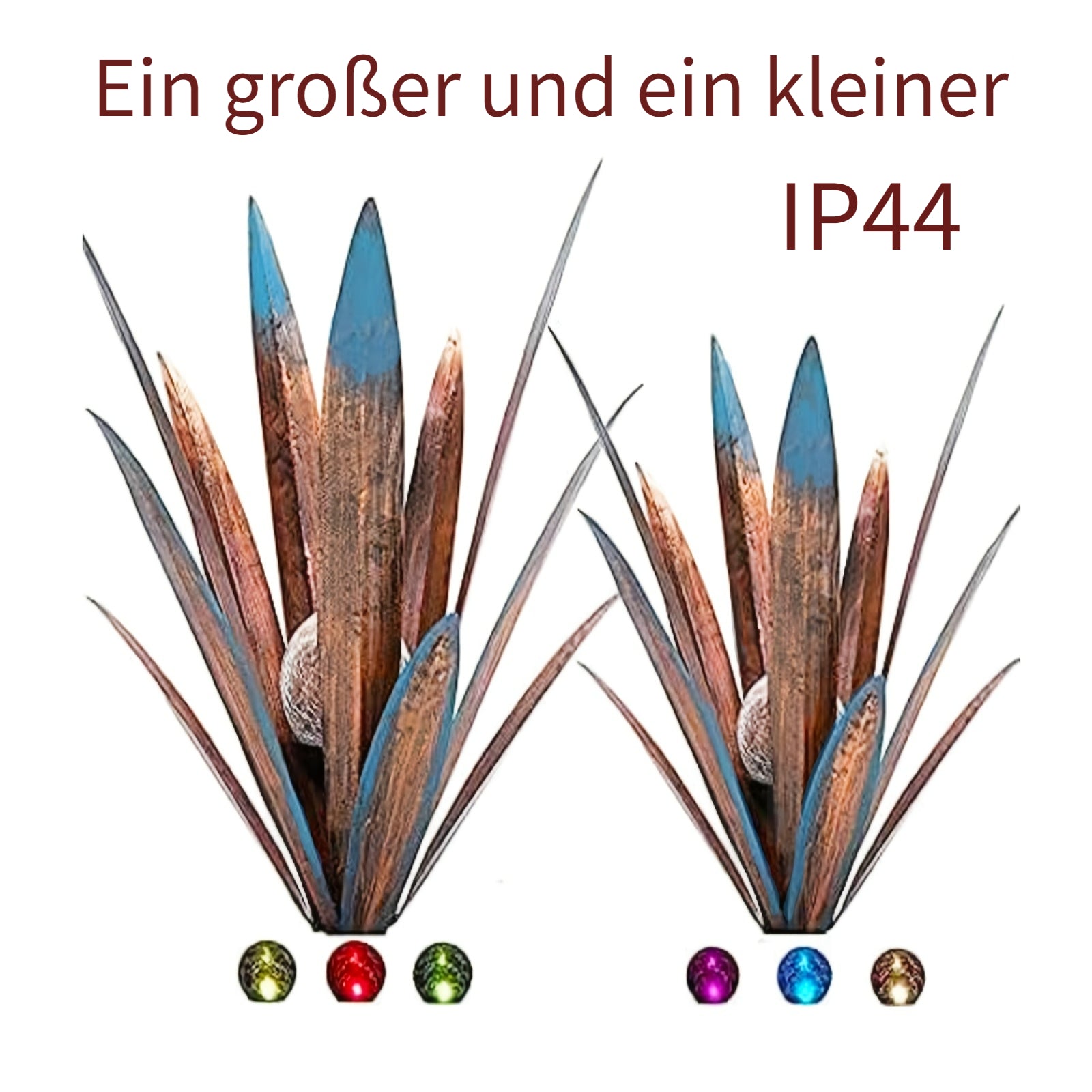 Solar-Gartenlaterne, Metall für Garten und Terrasse – Detailansicht 4