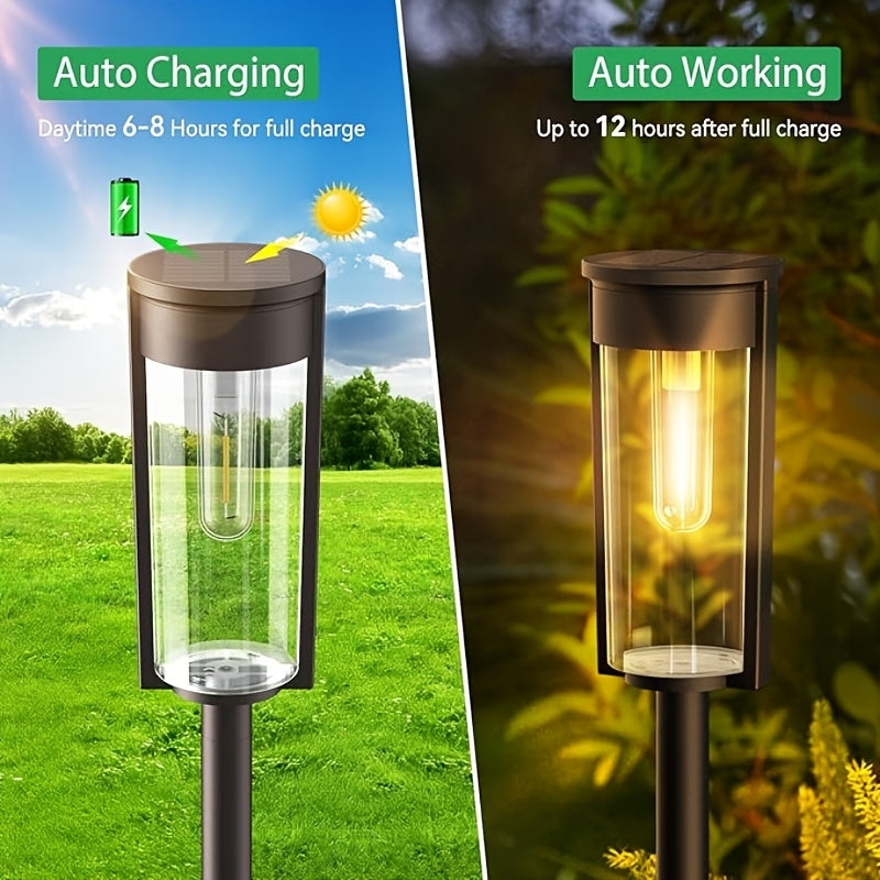 Solar-Gartenleuchte, 8er Pack für Garten und Terrasse – Detailansicht 2