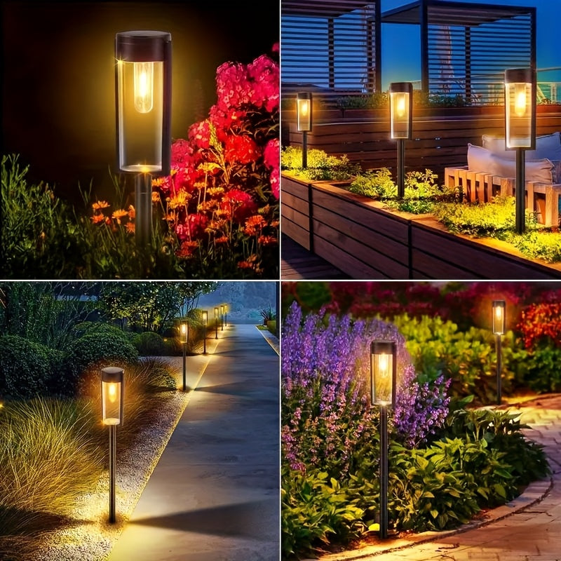 Solar-Gartenleuchte, 8er Pack für Garten und Terrasse – Detailansicht 8