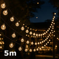 Solar-Kristallkugel-Lichterkette, Warmes Licht für Garten und Terrasse – Detailansicht 3