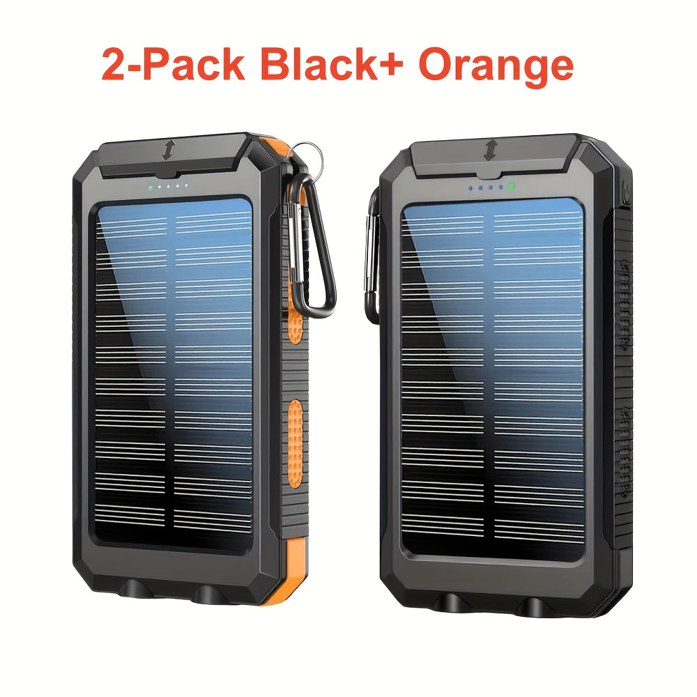Solar-Ladegerät, Schwarz+Orange für Alltag – Detailansicht 2