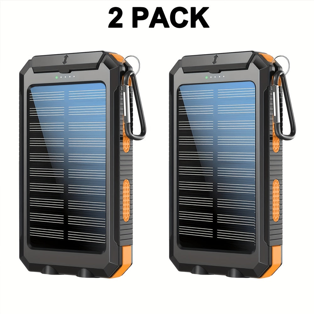 Solar-Ladegerät, Schwarz+Orange für Alltag – Detailansicht 6