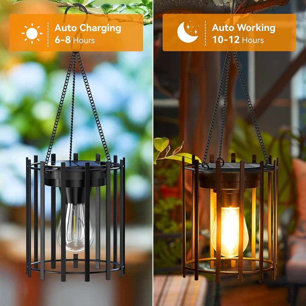 Solar- Laternen, Metall für Garten und Terrasse – Detailansicht 4