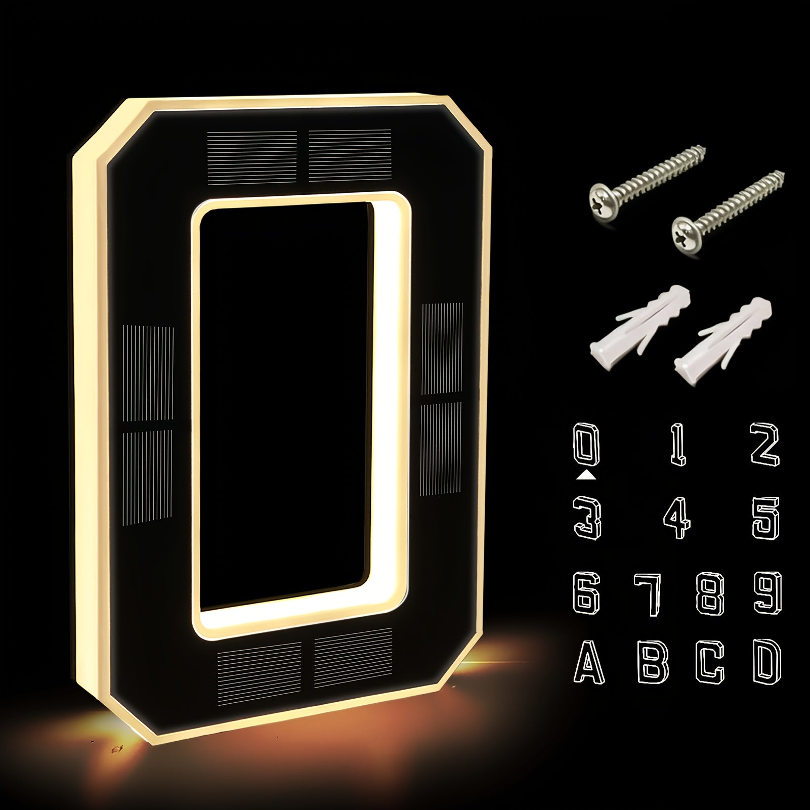 Solar LED Hausnummernschild, LED-Beleuchtung für Alltag und Zuhause – Detailansicht 3