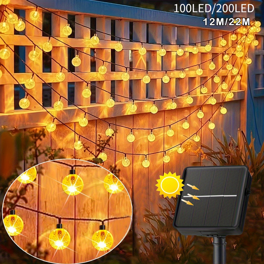 Solar-Lichterkette, 198LED-25Meter Außenlichterkette für Terrasse und Garten – Hauptansicht