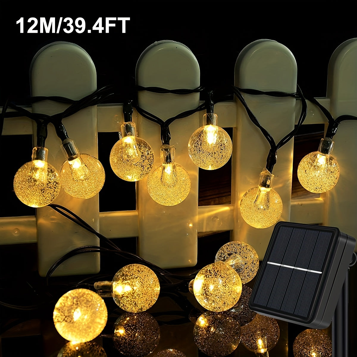Solar-Lichterkette, 198LED-25Meter Außenlichterkette für Terrasse und Garten – Detailansicht 7