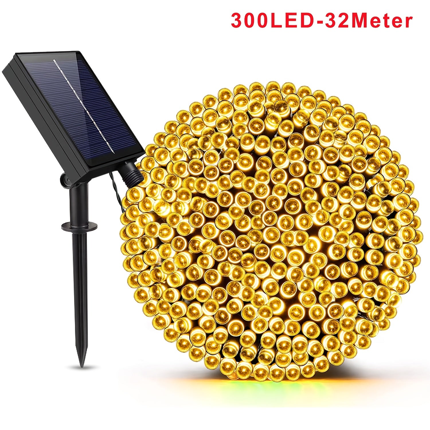 Solar-Lichterkette, 198LED-25Meter Außenlichterkette für Terrasse und Garten – Detailansicht 8