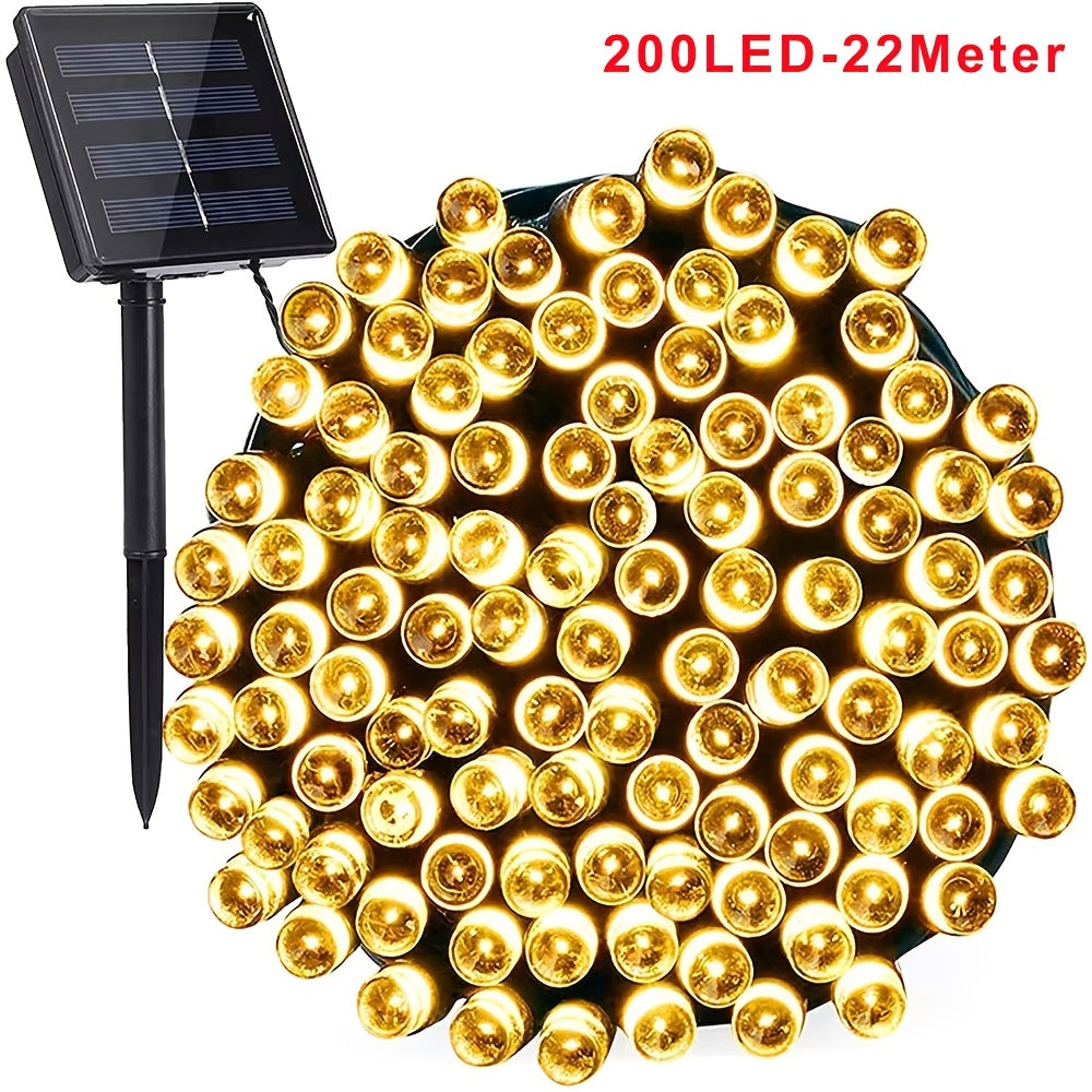 Solar-Lichterkette, 198LED-25Meter Außenlichterkette für Terrasse und Garten – Detailansicht 11