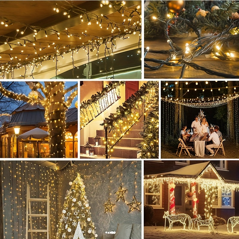 Solar-Lichterkette, 198LED-25Meter Außenlichterkette für Terrasse und Garten – Detailansicht 13