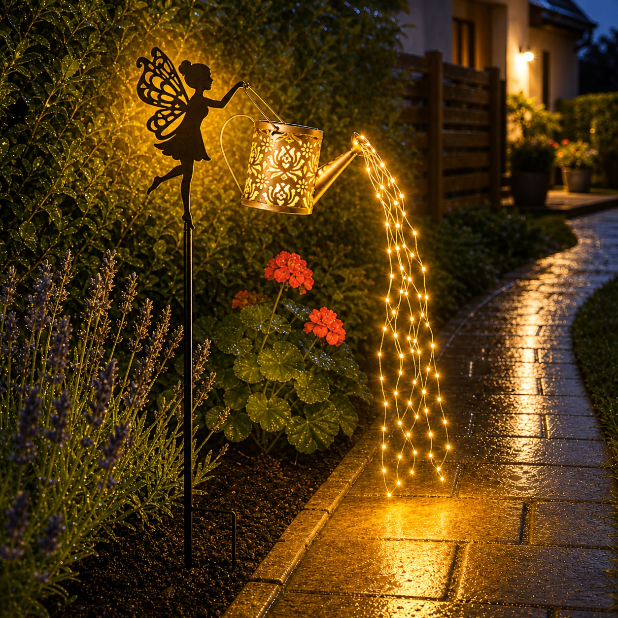 Solar-Lichterkette, 2 Stück für Garten und Terrasse – Detailansicht 4