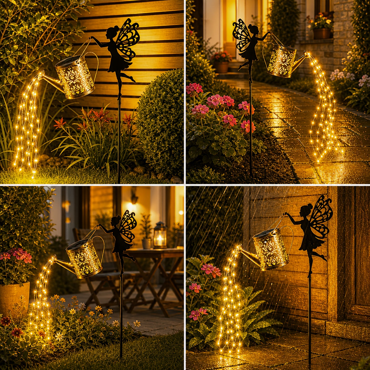 Solar-Lichterkette, 2 Stück für Garten und Terrasse – Detailansicht 6
