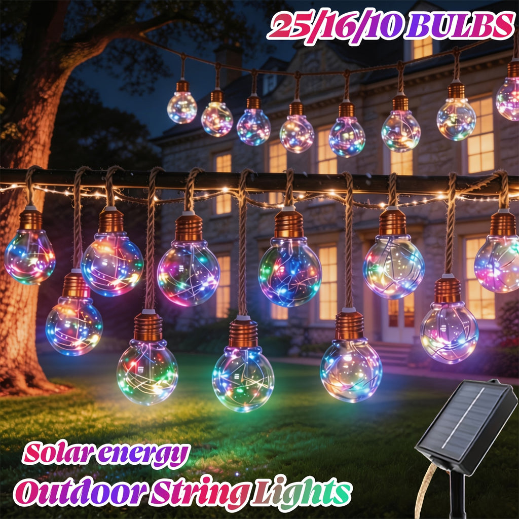 Solar-Lichterkette, 25 LEDs (8 Modi) für Garten und Außen – Hauptansicht
