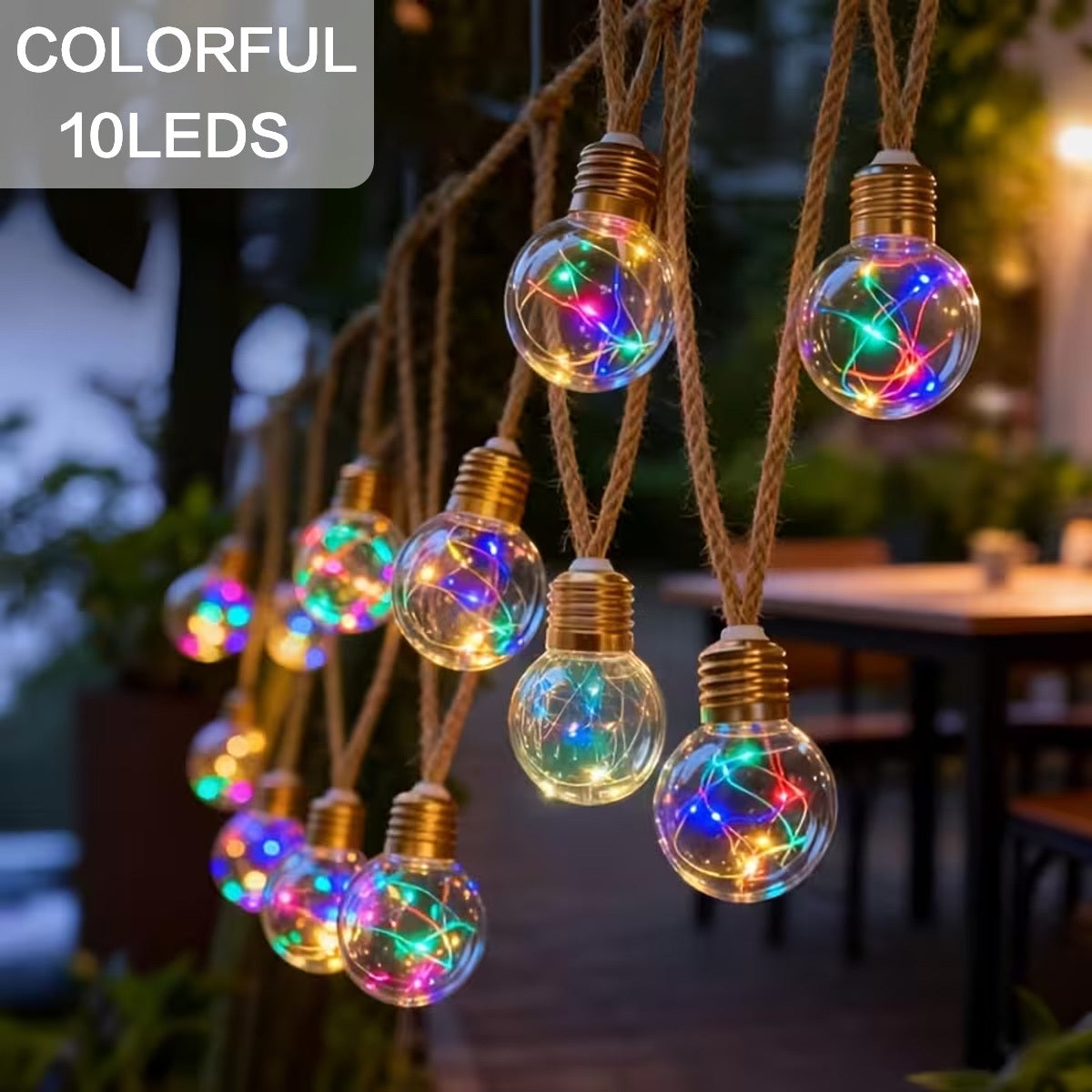 Solar-Lichterkette, 25 LEDs (8 Modi) für Garten und Außen – Detailansicht 3