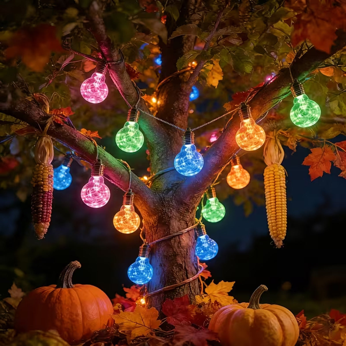 Solar-Lichterkette, 25 LEDs (8 Modi) für Garten und Außen – Detailansicht 12