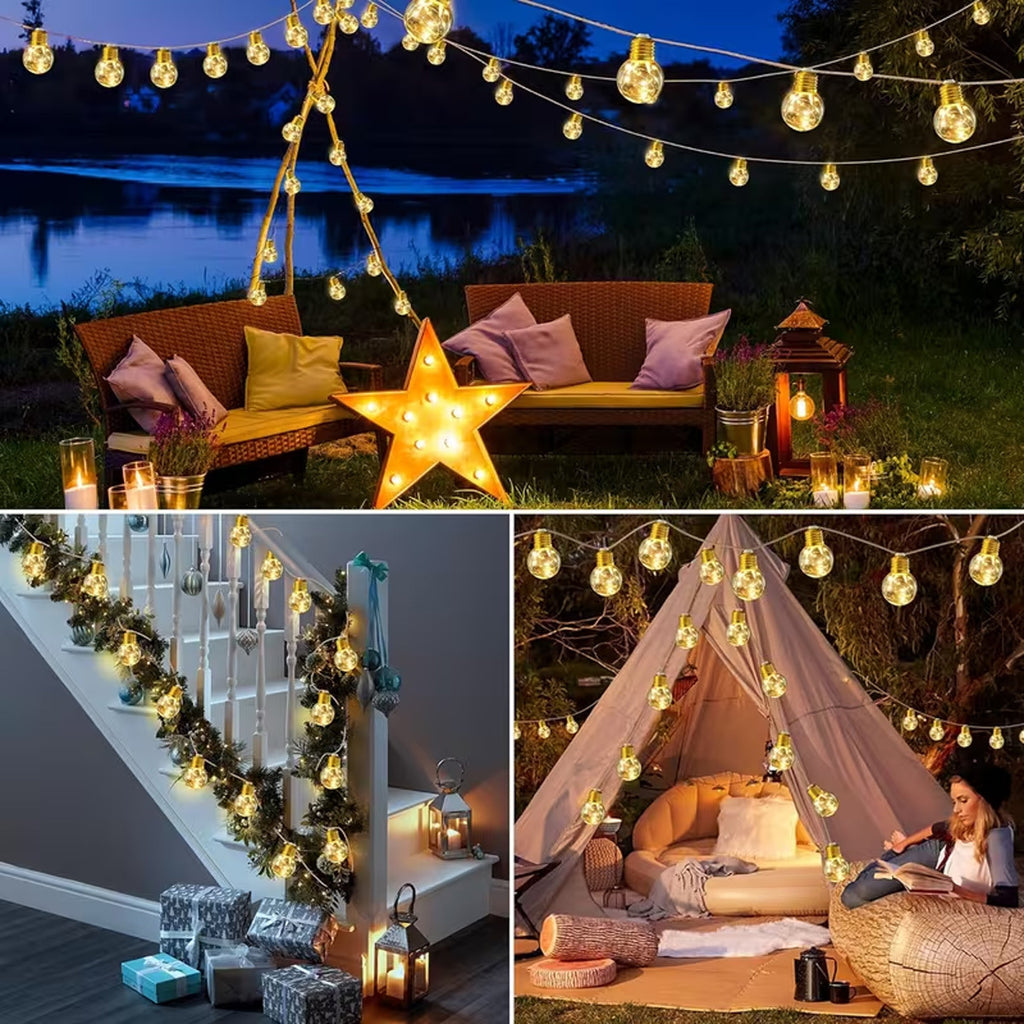 Solar-Lichterkette, 25 LEDs (8 Modi) für Garten und Außen – Detailansicht 18