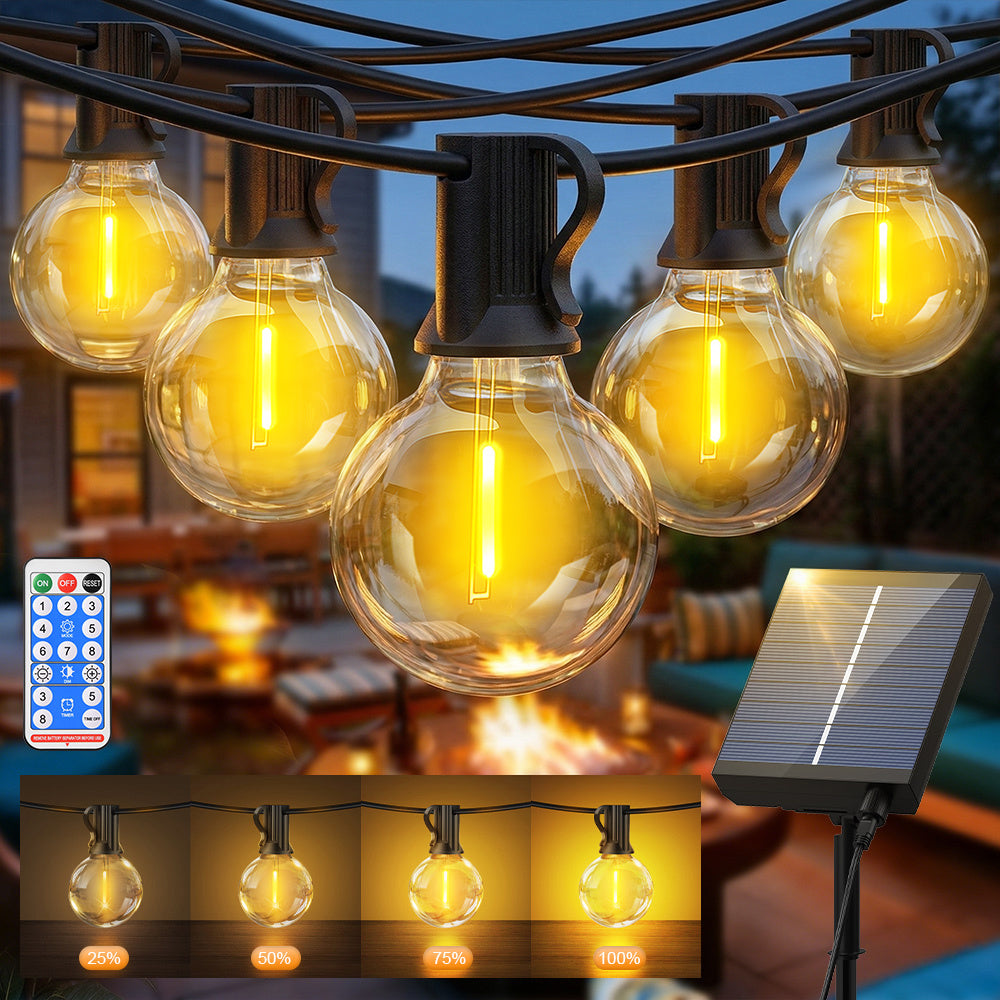 Solar-Lichterkette, LED-Beleuchtung für Terrasse und Außenbereich Garten Hof Terrasse Hochzeit – Detailansicht 5