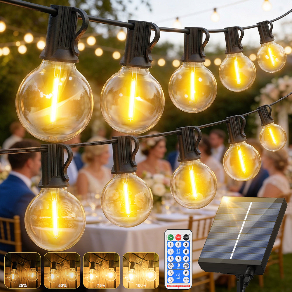 Solar-Lichterkette, LED-Beleuchtung für Terrasse und Außenbereich Garten Hof Terrasse Hochzeit – Detailansicht 9