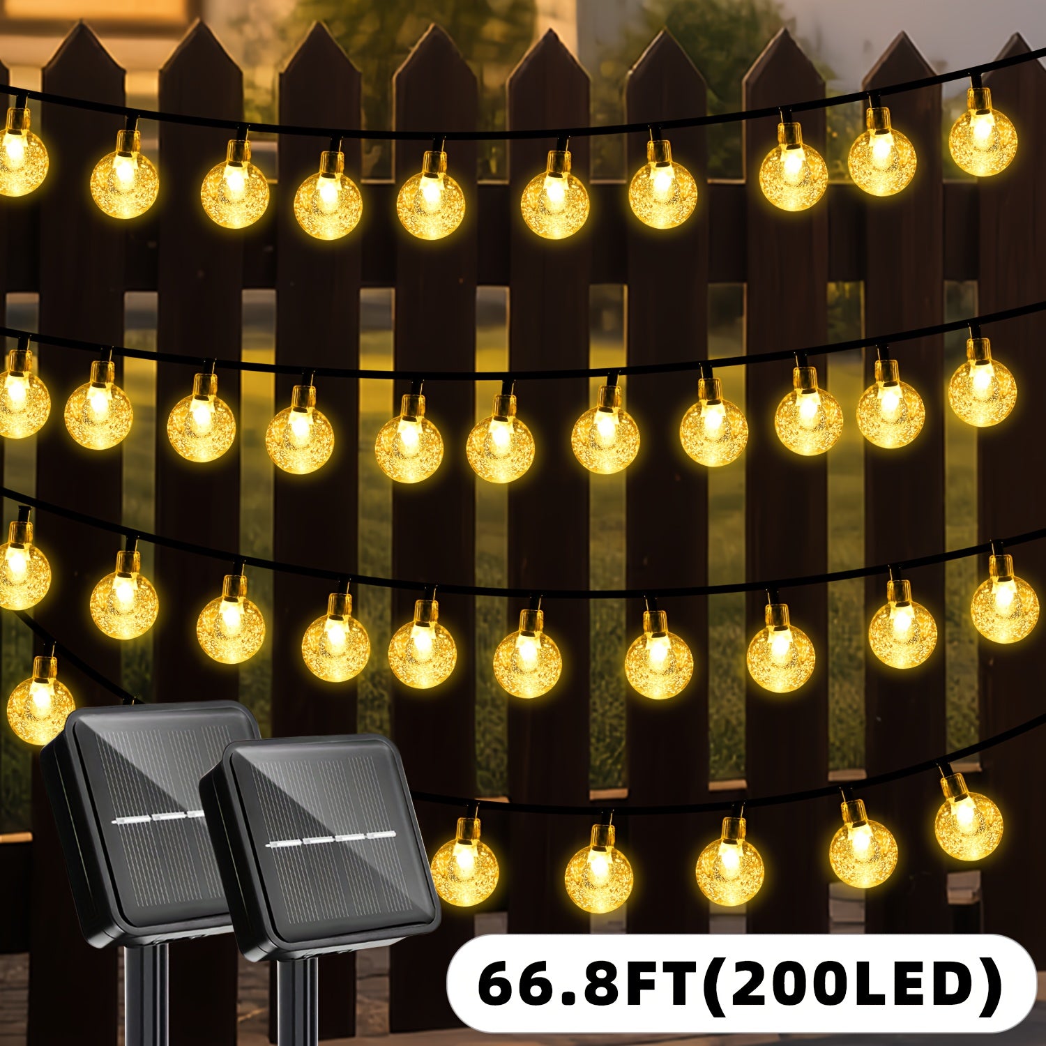 Solar-Lichterkette, Mehrfarbig für Terrasse – Detailansicht 7