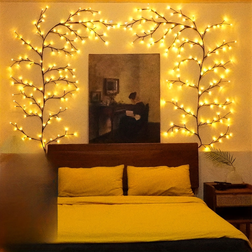 Solar-Weidenranken-Licht für Heimdekoration, LED-Beleuchtung für Schlafzimmer und Bett – Detailansicht 8