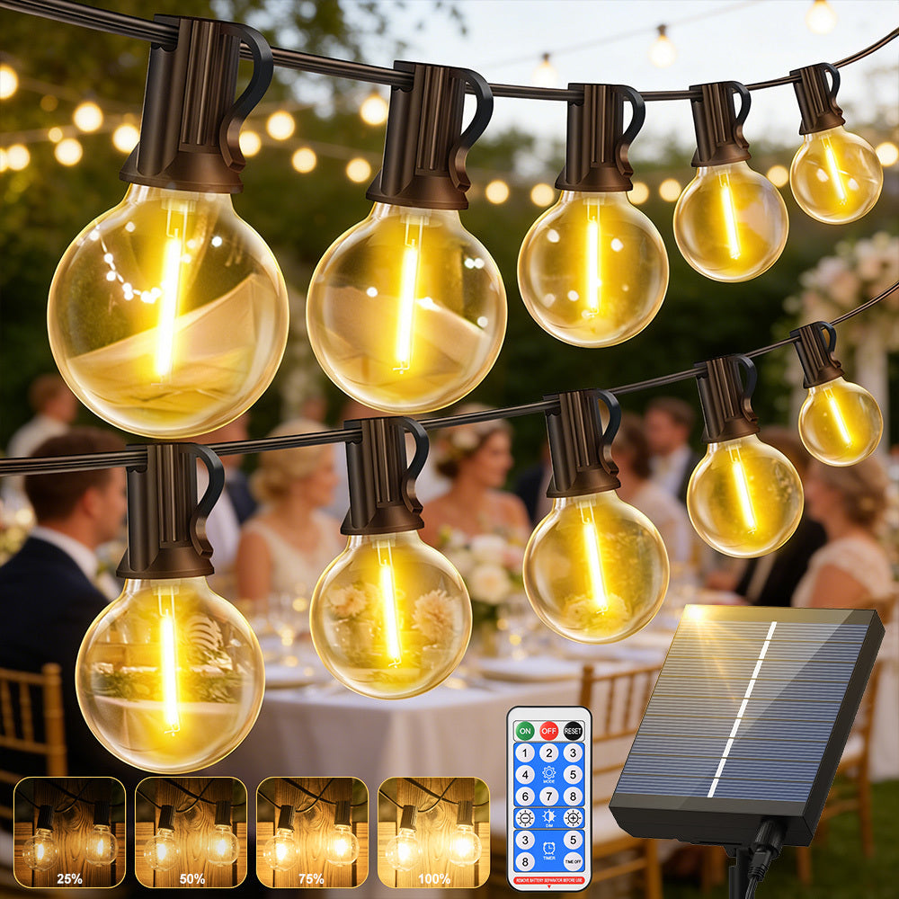 Solarbetriebene Lichterkette, LED-Beleuchtung für Garten und Terrasse – Detailansicht 19