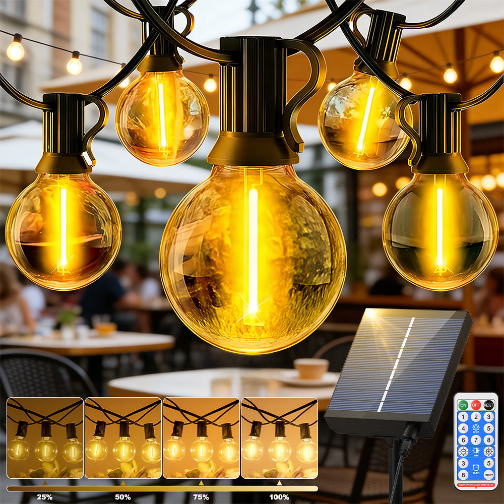 Solarbetriebene Lichterkette, LED-Beleuchtung für Garten und Terrasse – Detailansicht 20