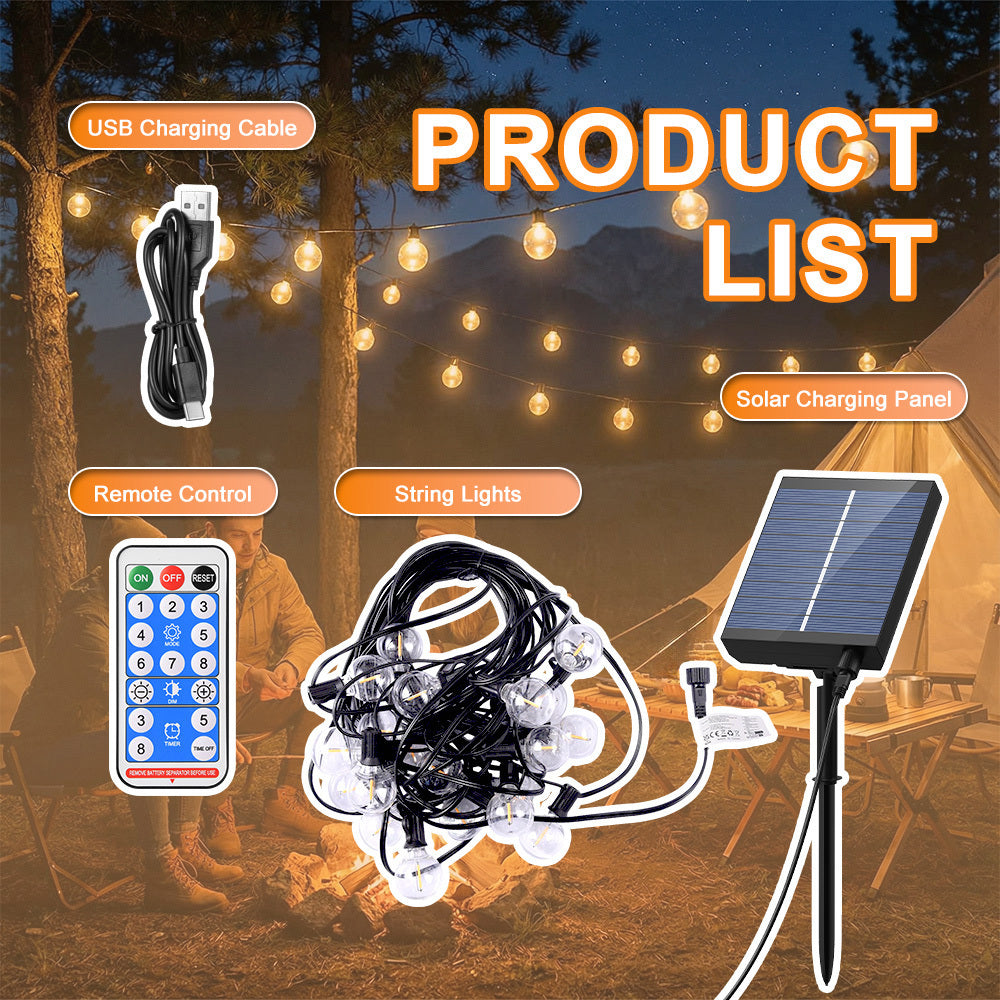 Solarbetriebene Lichterkette, LED-Beleuchtung für Garten und Terrasse – Detailansicht 26