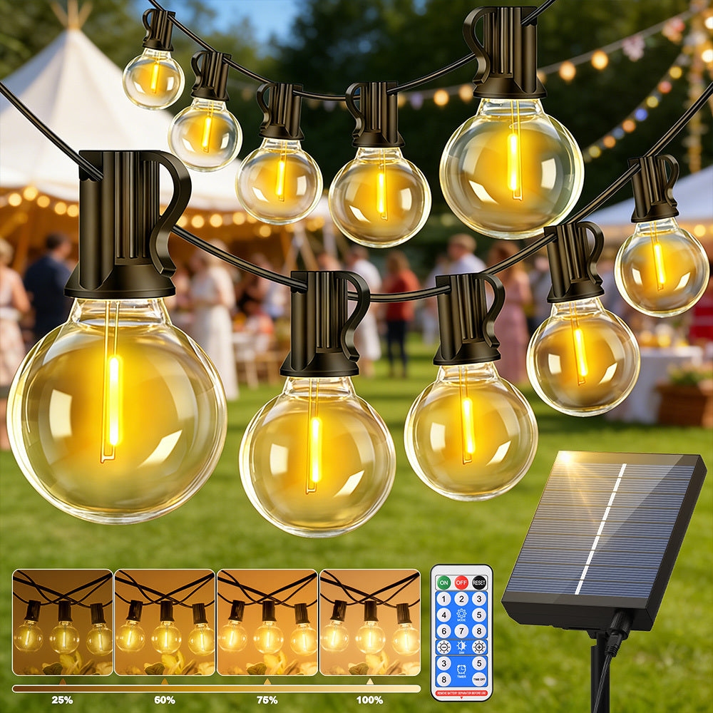 Solarbetriebene Lichterkette, LED-Beleuchtung für Garten und Terrasse – Detailansicht 27