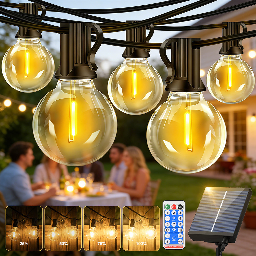 Solarbetriebene Lichterkette, LED-Beleuchtung für Garten und Terrasse – Detailansicht 29