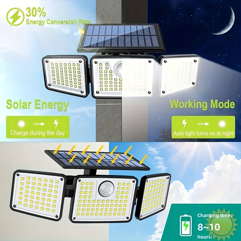 Solarbetriebene Wandleuchte, 2 Stück/Packung für Terrasse und Garten – Detailansicht 3