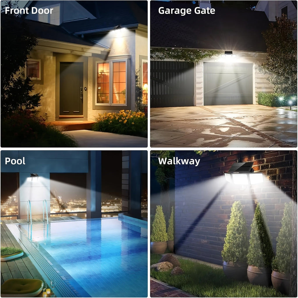 Solarbetriebene Wandleuchte, 2 Stück/Packung für Terrasse und Garten – Detailansicht 9