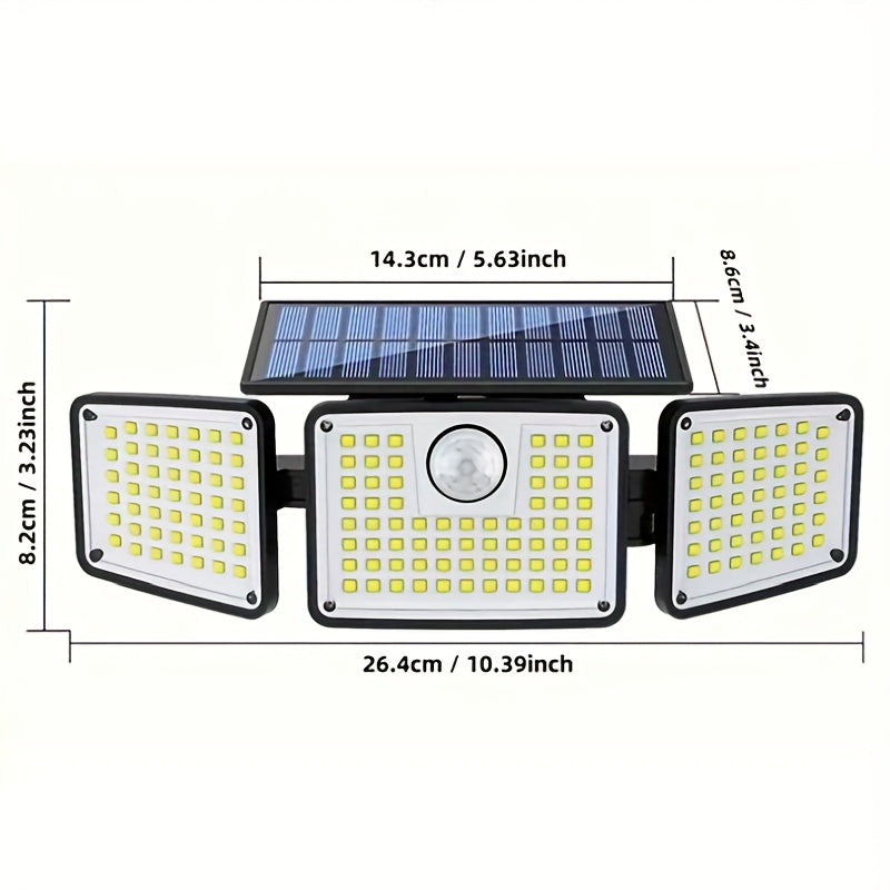 Solarbetriebene Wandleuchte, 3 Beleuchtungsmodi für Garten – Detailansicht 6
