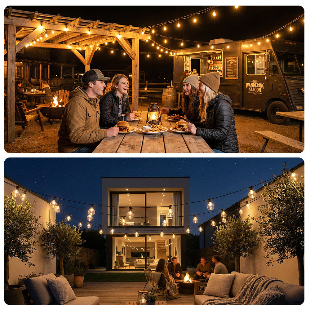 Solare Außen-Lichterkette, LED-Beleuchtung für Garten und Terrasse – Detailansicht 19