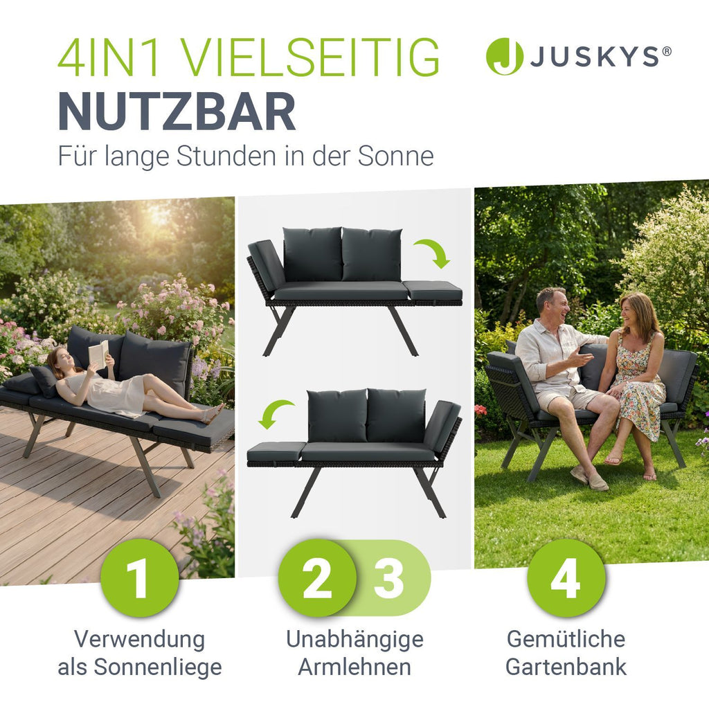 Sonnenliege, 240 kg für Garten und Balkon – Detailansicht 22