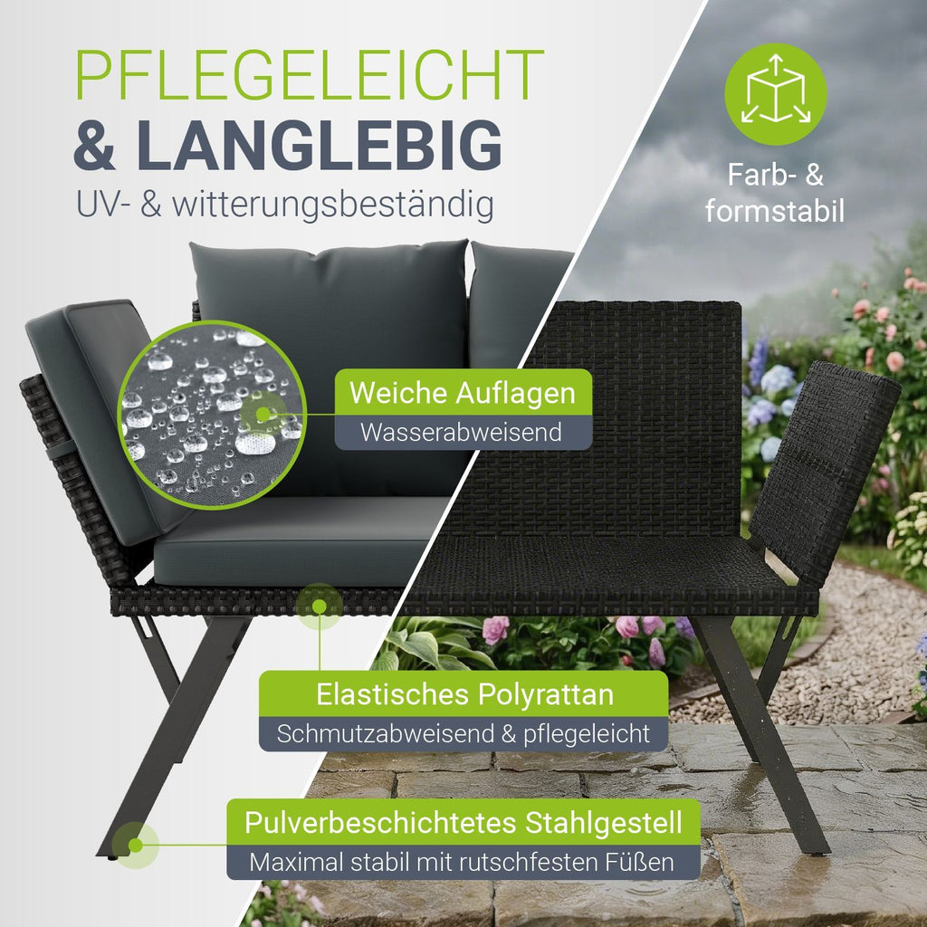 Sonnenliege, 240 kg für Garten und Balkon – Detailansicht 23