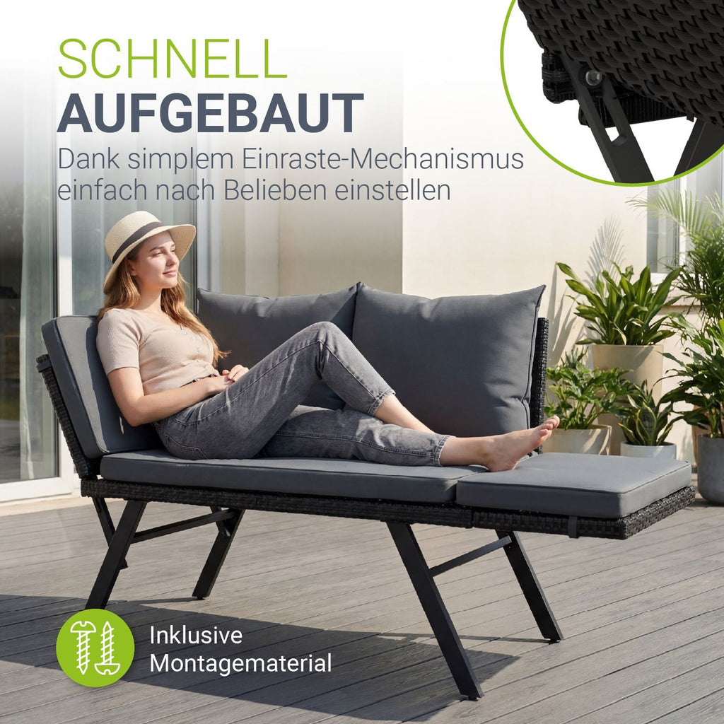 Sonnenliege, 240 kg für Garten und Balkon – Detailansicht 27
