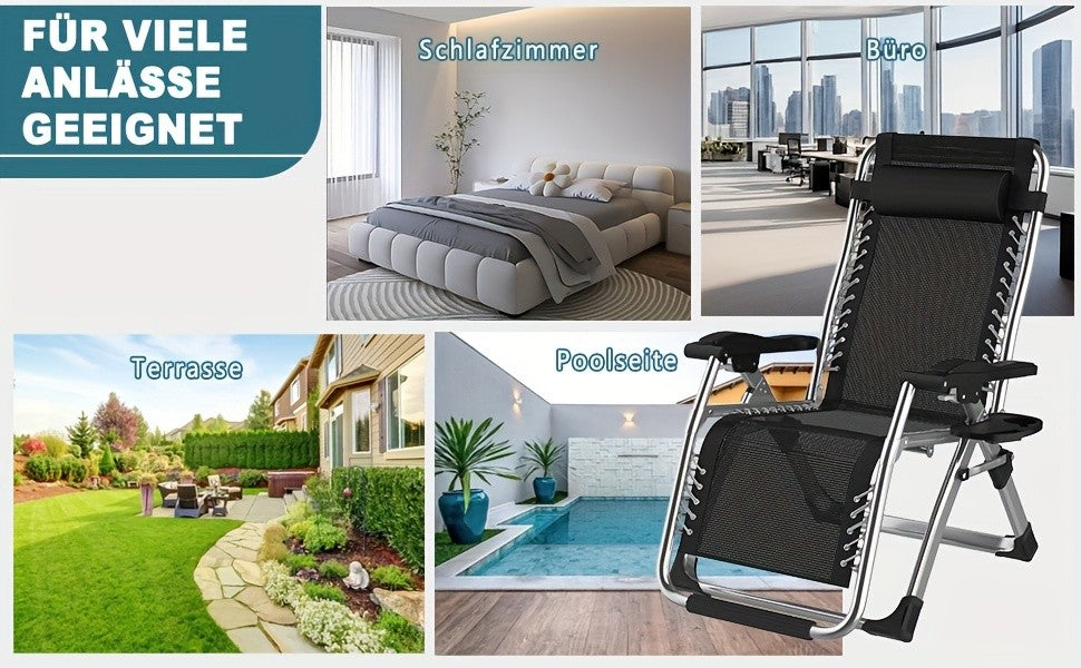 Sonnenliege, 72cm für Garten und Balkon – Detailansicht 21