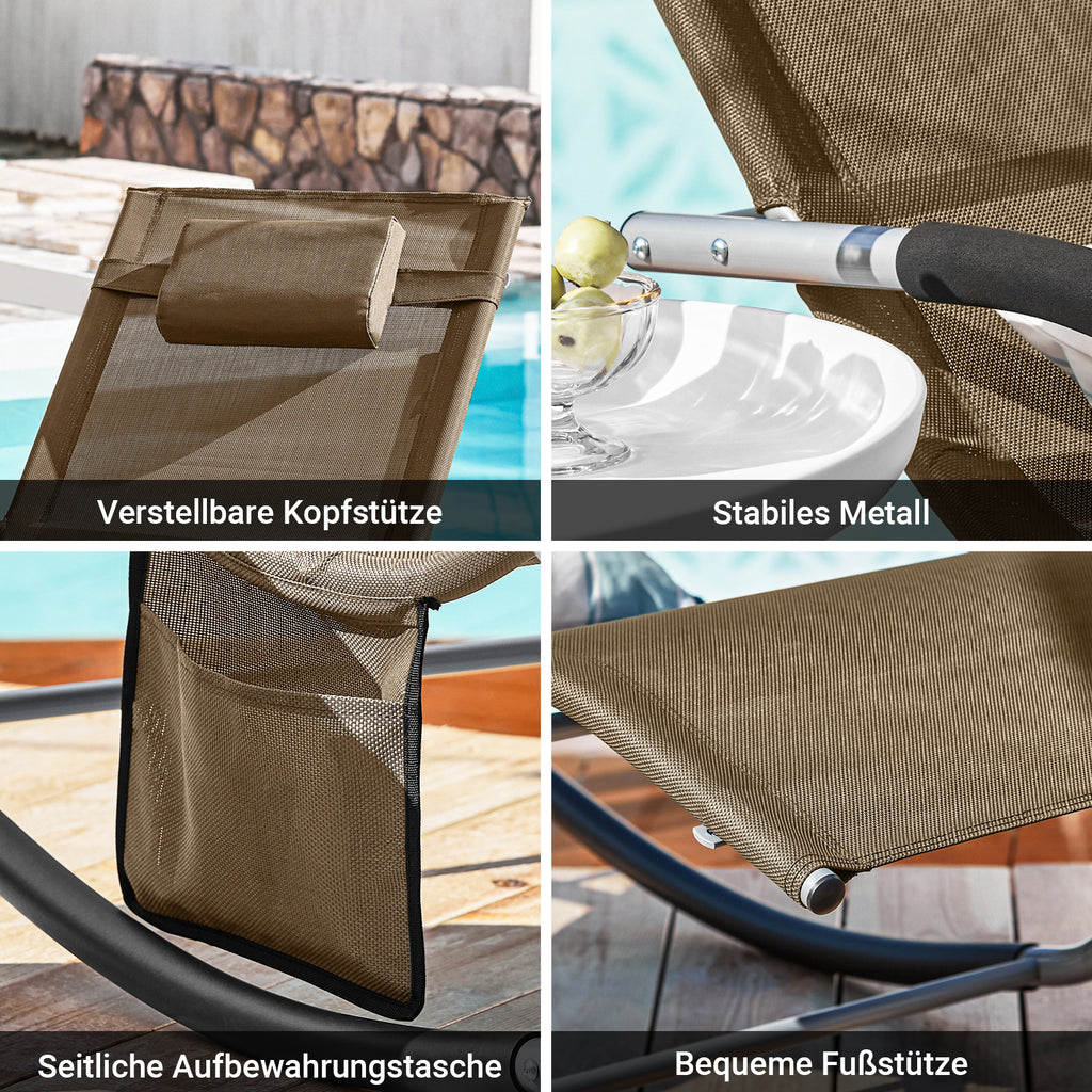 Sonnenliege, Beige für Balkon – Detailansicht 87