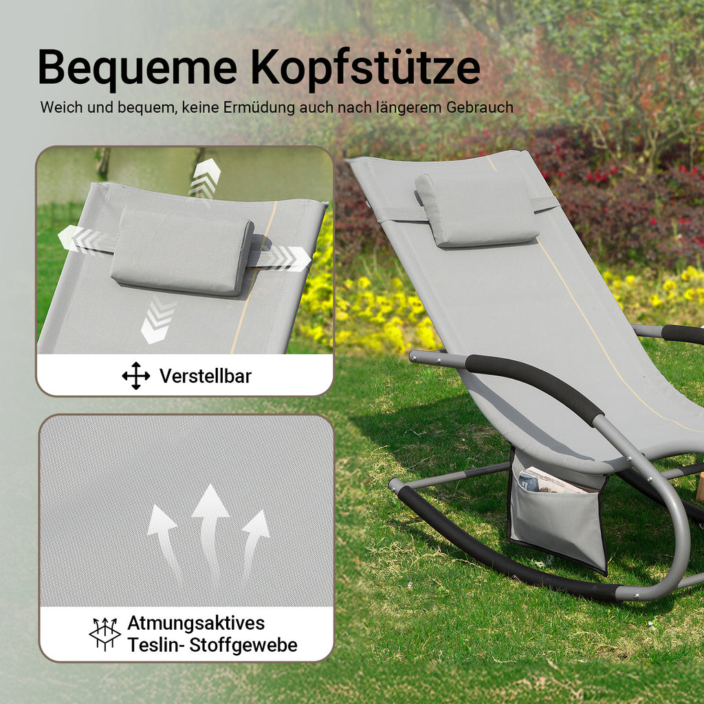 Sonnenliege, Schwarz für Garten – Detailansicht 18