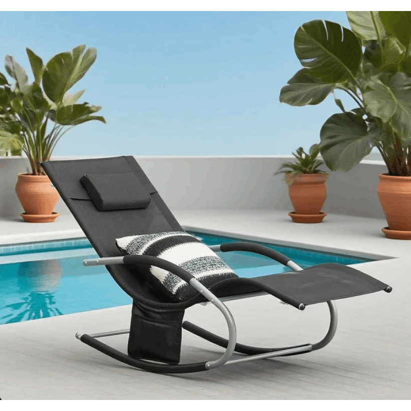 Sonnenliege, Schwarz für Garten – Detailansicht 78