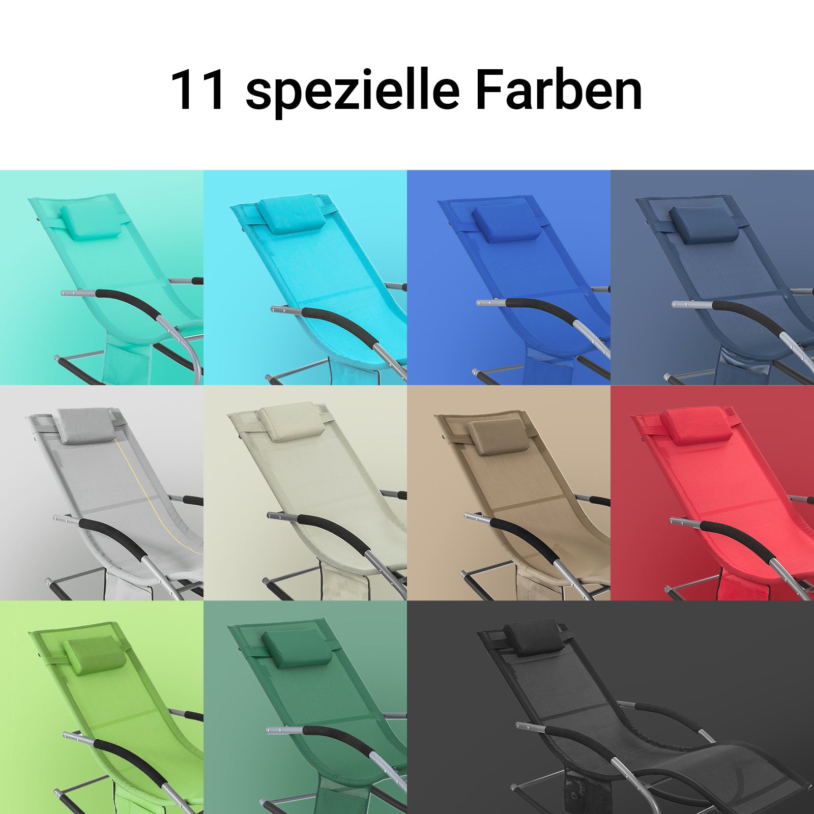Sonnenliege, Schwarz für Garten – Detailansicht 91