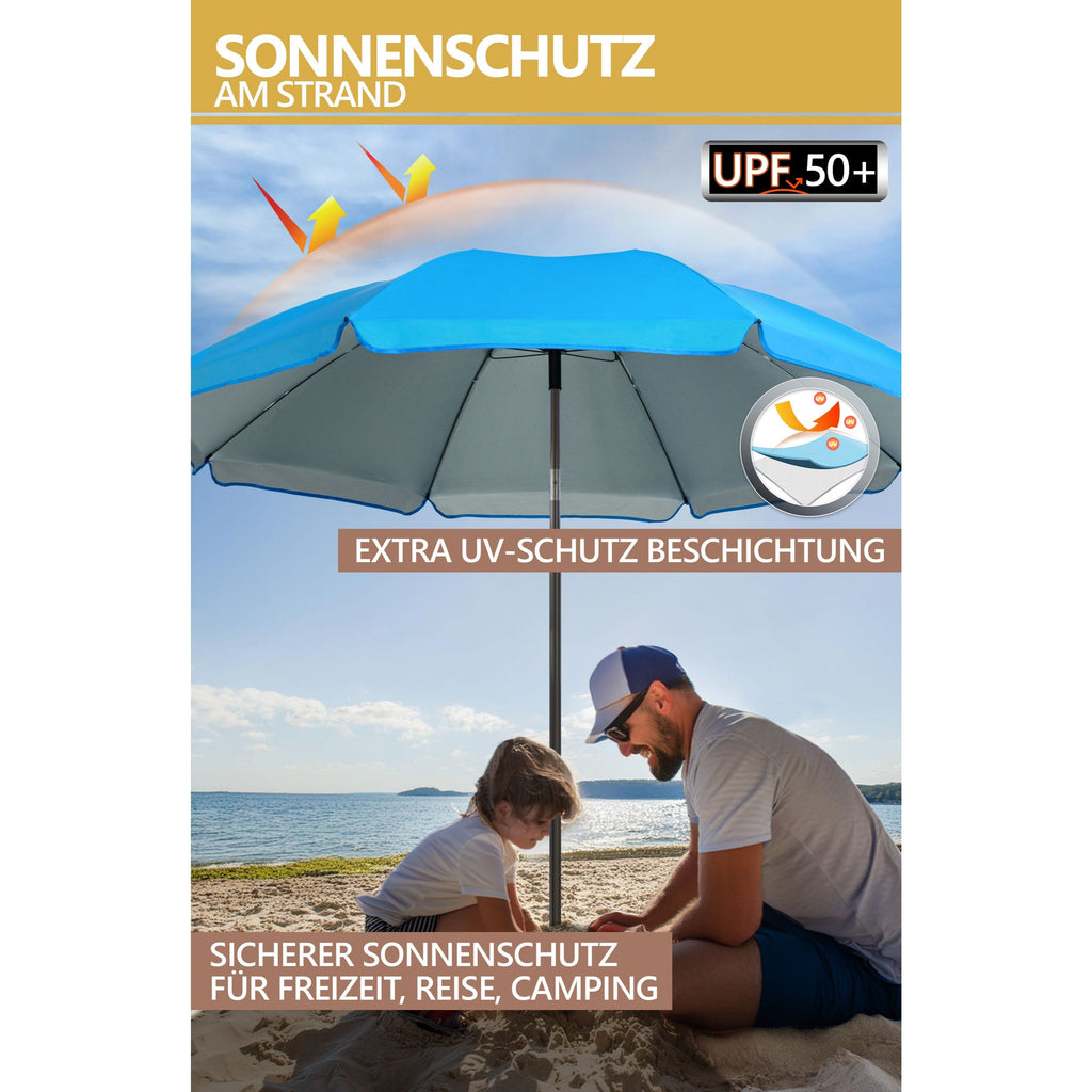 Sonnenschirm, 180 cm für Garten und Balkon – Detailansicht 8