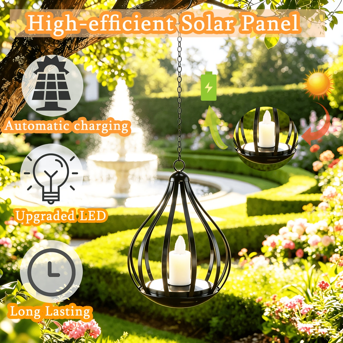 Sonnenschirm, 2,19W für Garten und Balkon – Detailansicht 9