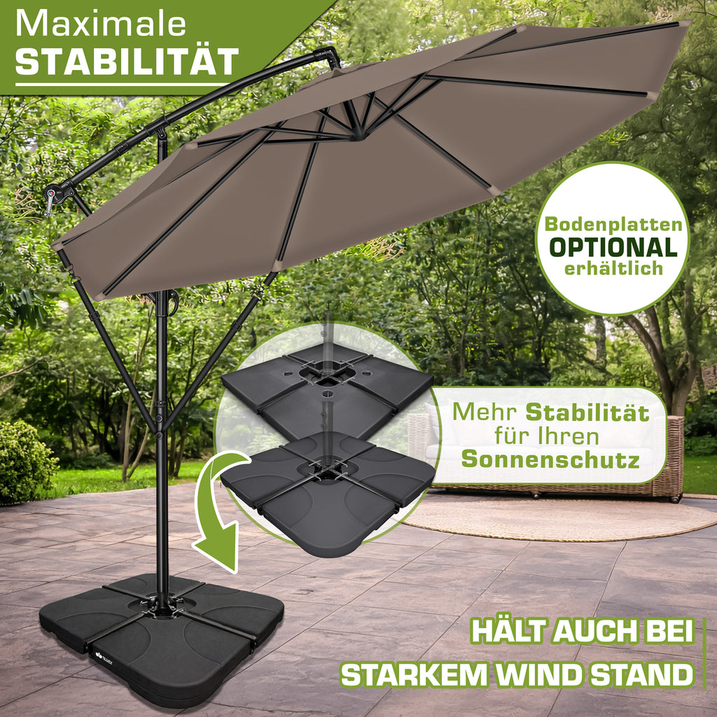 Sonnenschirm, Aluminium für Garten und Balkon – Detailansicht 19