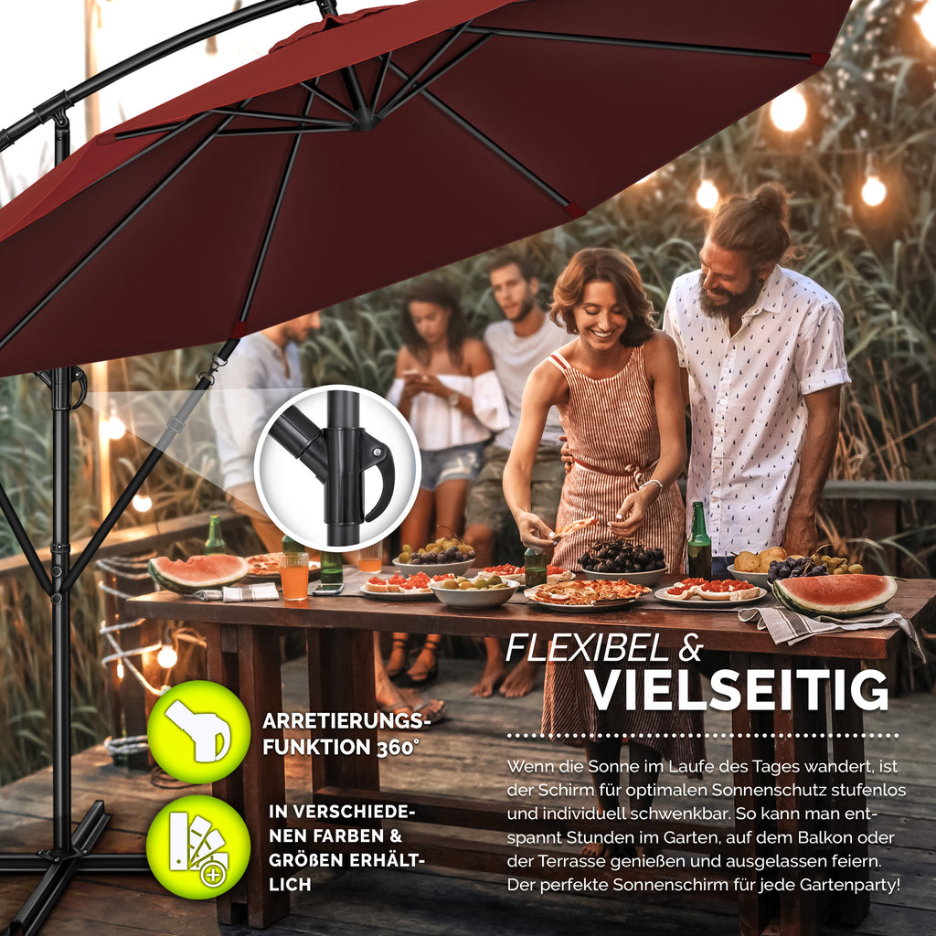 Sonnenschirm, Aluminium für Garten und Balkon – Detailansicht 26